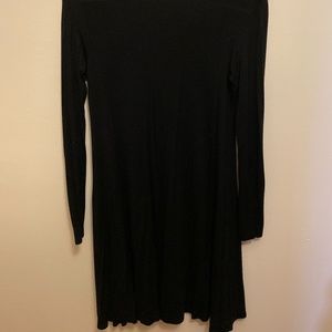 Boohoo Black Long Sleeve T Shirt Dress